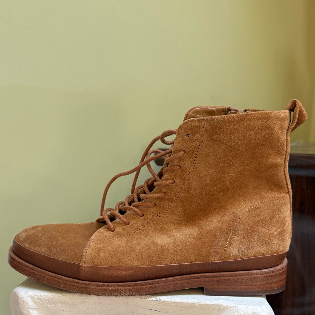 Vince Tan Suede Ankle Boots Size 5 Women H5n4